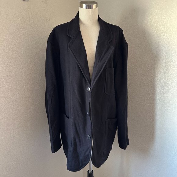 Armani Exchange Wool Suit Front Buttons Closure In Black Color Sz XL